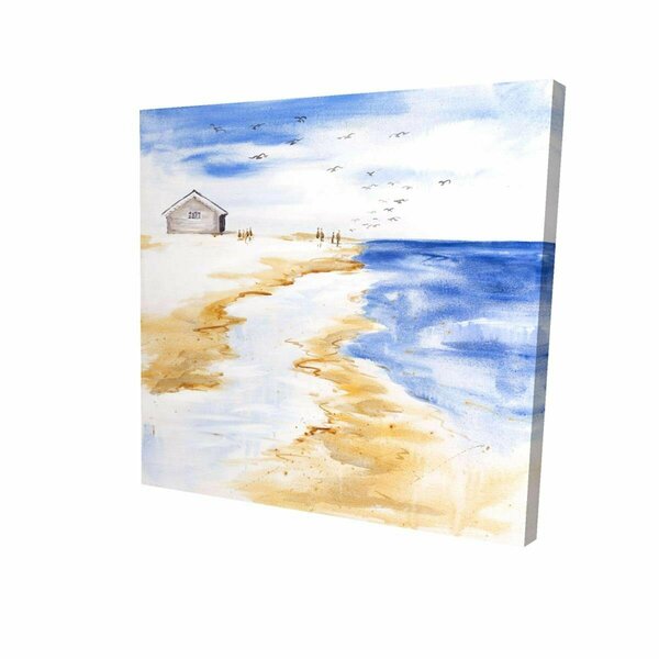 Fondo 16 x 16 in. House on the Beach-Print on Canvas FO3335446